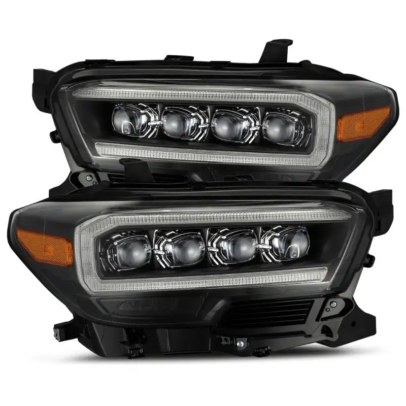 AlphaRex 16+ Toyota Tacoma NOVA LED Projector Headlights Plank Style Black w/Activation Light