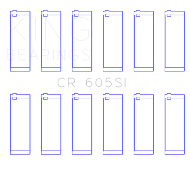 King GM 2.8L/3.4L V6 (Size STD) Connecting Rod Bearings Set of 6