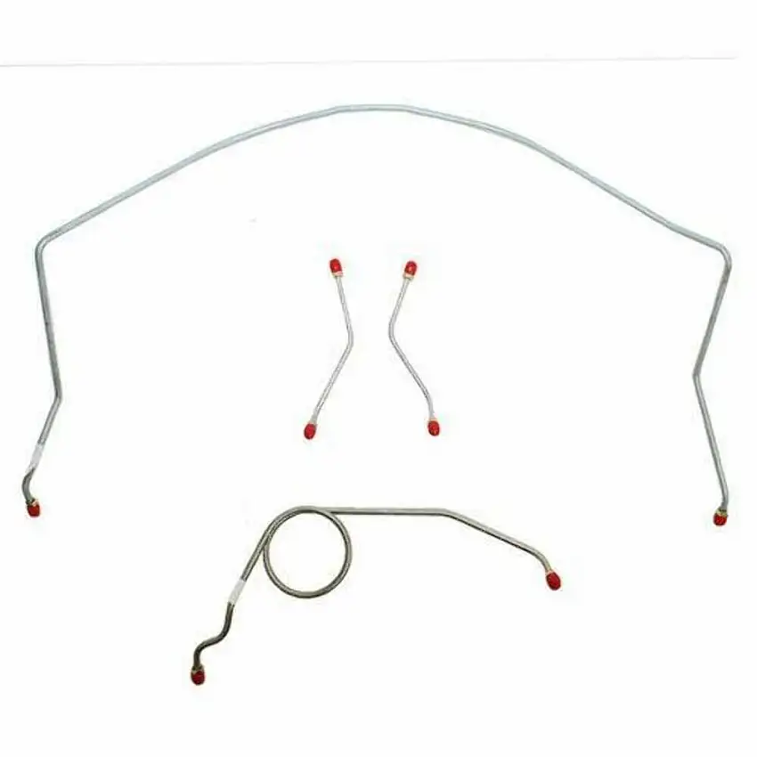1959-61 Chevrolet Bel Air Front Brake Line Kit Power Brakes Steel - BKT5902SS
