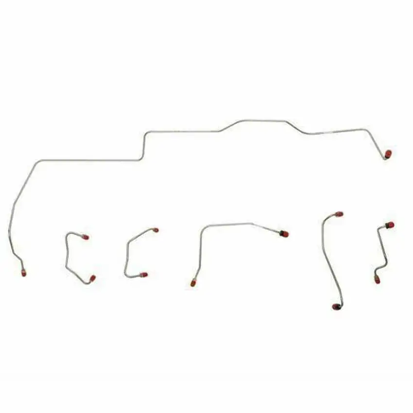 1967 Ford Mustang Front Brake Line Kit Power Disc Brakes Stainless ZKT6703SS