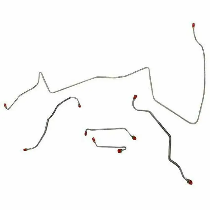 1967 Pontiac LeMans Front Brake Line Kit Power Disc Brakes Steel - AKT6704OM