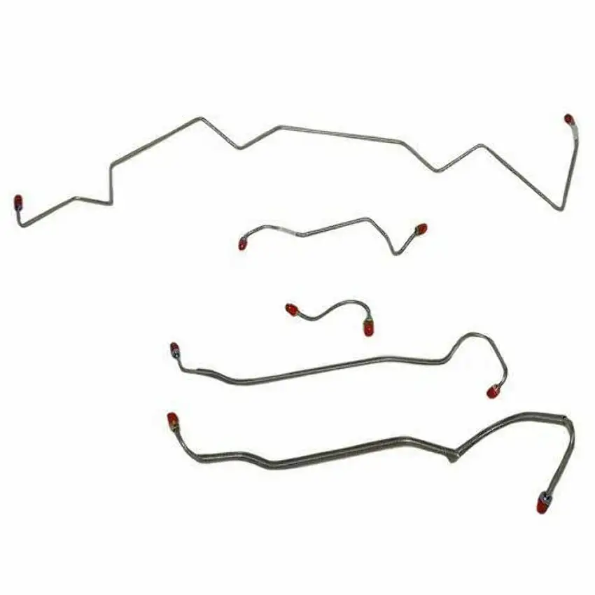 1968 Pontiac LeMans Front Brake Line Kit Manual Disc Brakes Steel - AKT6804OM