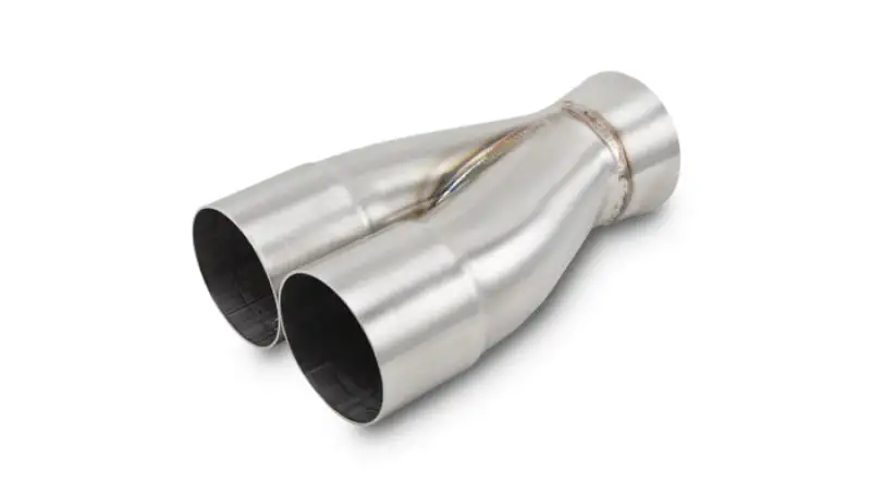 Vibrant 2-1 SS Merge Collectors (2-1/2in Inlet Slipover ID 3in Outlet OD) - Sold Individually