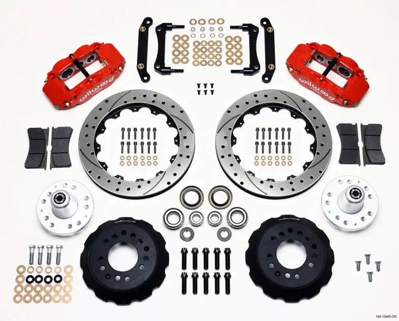 Wilwood Narrow Superlite 6R Front Hub Kit 12.88in Drill Red 70-78 Camaro (*Line Kit Needed*)