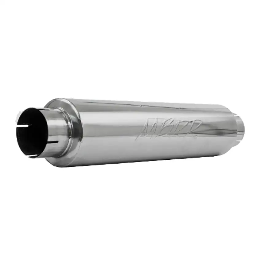 4" inlet/outlet Quiet tone muffler 24" body 6" diameter 30" overall T409-M1004S
