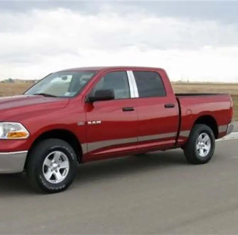 Putco RAM 1500/2500/3500 Reg Cab 8ft LWB - 6in Wide -10pcs Stainless Steel Rocker Panels