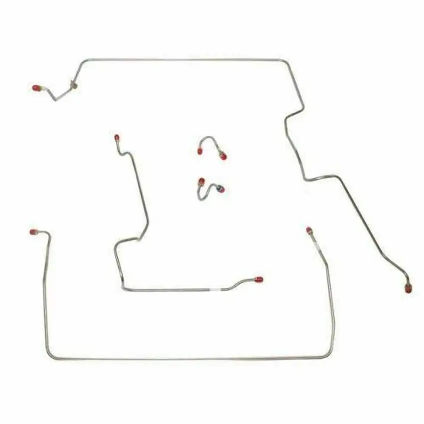 67-70 Chevrolet C20 Front Brake Line Kit 2WD Standard Brakes Steel - TKT6703OM