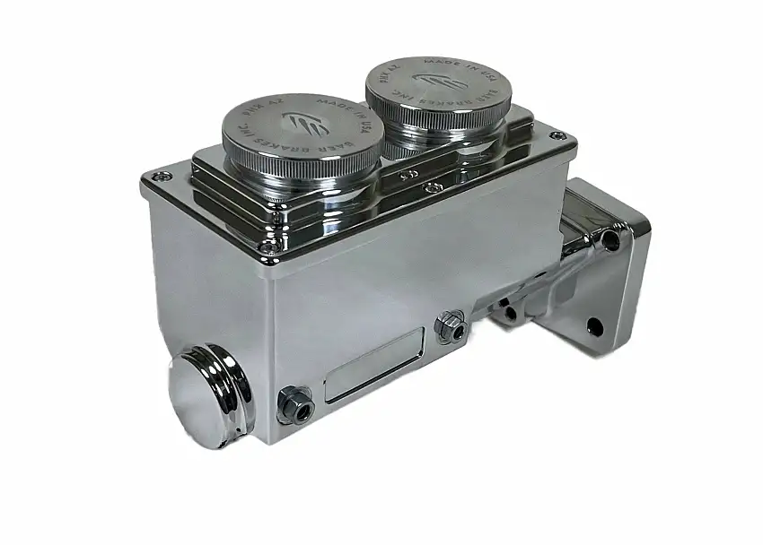 Master Cylinder 4 Bolt Mopar, Polished Finish, Left Port, 1.00" Bore 6801302LP