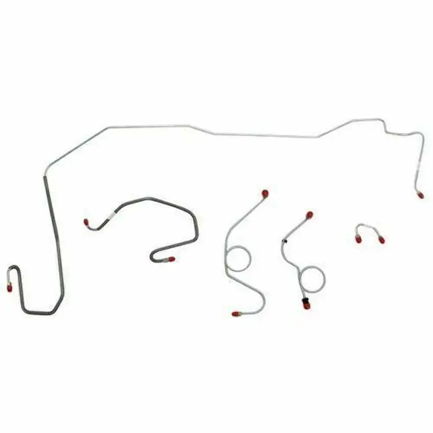 70-71 Dodge Challenger Front Brake Line Kit Power Disc Brakes Stainless EKT7004SS