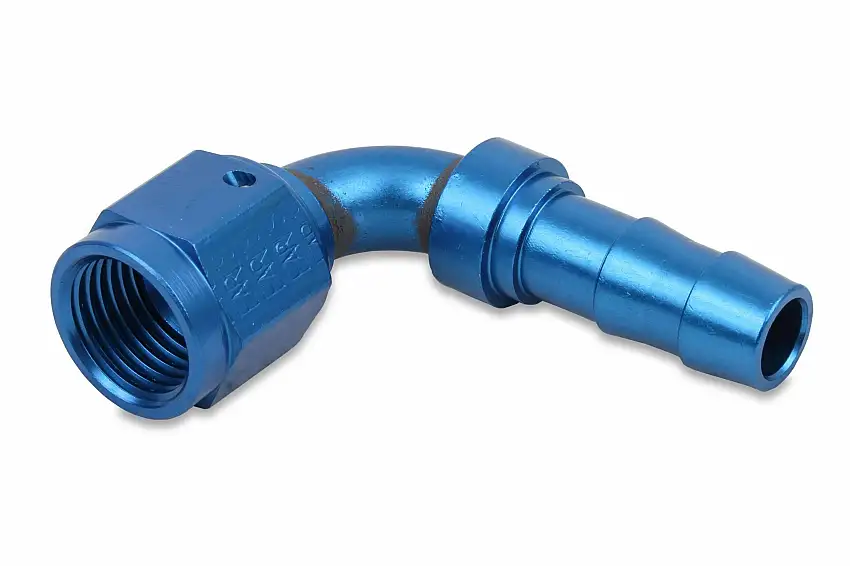 Earls Super Stock™ 90 Degree Hose End -4 Female to 1/4 Barb - 709145ERL
