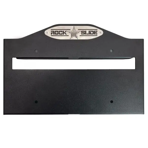 EZ License Plate Mount Black Aluminum Rock Slide Engineering - AC-EZ-LP