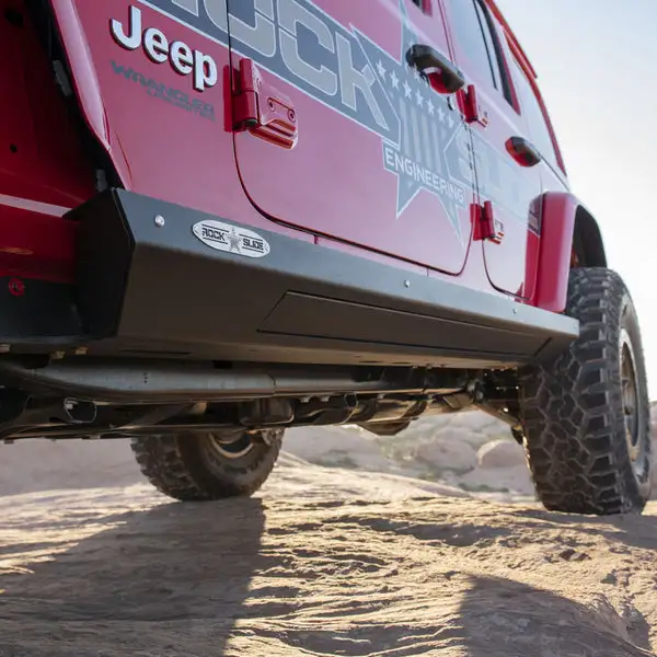JL 4 Door Step Slider Skid Plate Rock Slide Engineering - AX-SP-300-JL4
