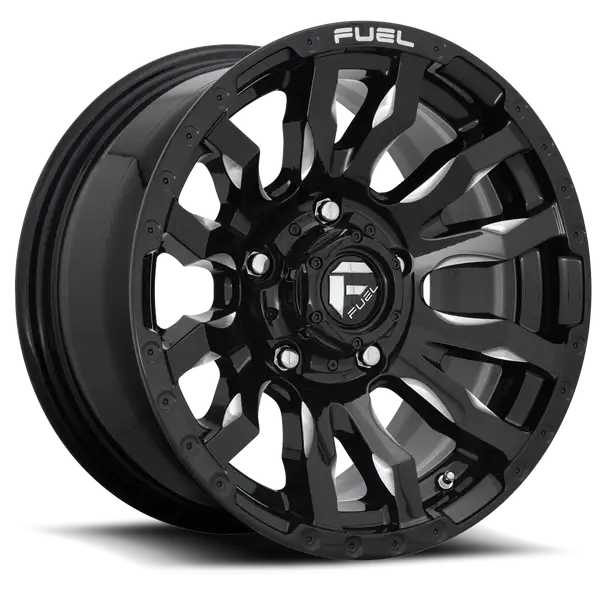 Aluminum Wheels 17X9 Blitz D673 5 On 127 Gloss Black Milled 71.5 Bore -12 Offset Multi Spoke Fuel Off Road Wheels - D67317907545