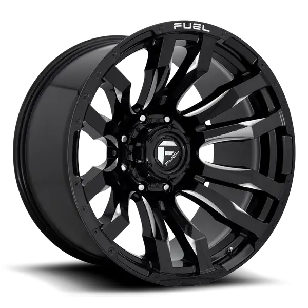 Aluminum Wheels 18X9 Blitz D673 8 On 180 Gloss Black Milled 124.2 Bore 20 Offset Multi Spoke Fuel Off Road Wheels - D67318901857