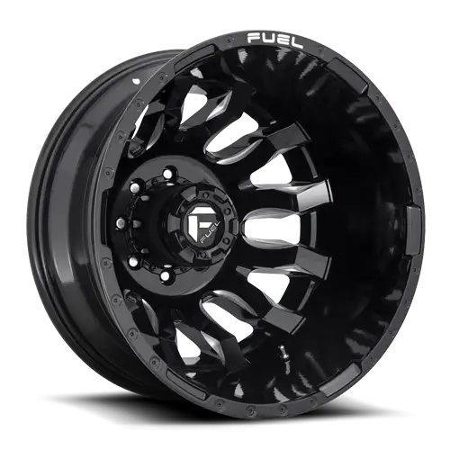 Dually Wheels 20X8.25 Blitz Dually D673 8 On 200 Gloss Black Milled 142 Bore -202 Offset Multi Spoke Outer Dually Fuel Off Road Wheels - D67320829235