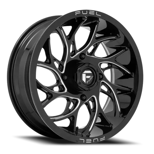 Aluminum Wheels 22X7 Runner UTV D741 4 On 137 Gloss Black Milled 110.2 Bore 0 Offset Fuel Off Road Wheels - D7412270A640