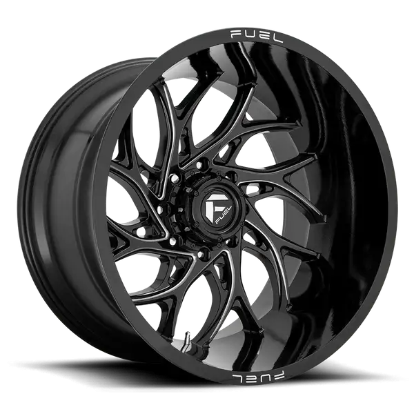 Aluminum Wheels 26X14 Runner D741 6 On 139.7 Gloss Black Milled 106.1 Bore -75 Offset Fuel Off Road Wheels - D74126408445