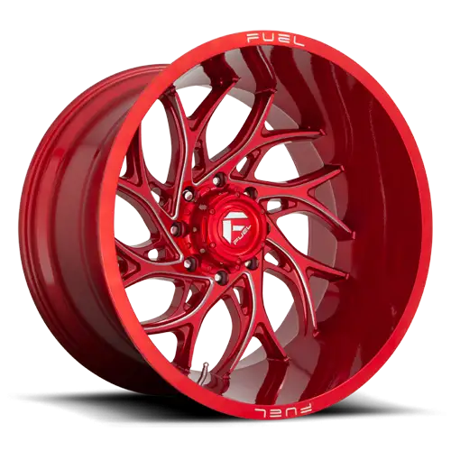 Aluminum Wheels 24X14 Runner D742 6 On 135 Candy Red Milled 87.1 Bore -75 Offset Fuel Off Road Wheels - D74224408945