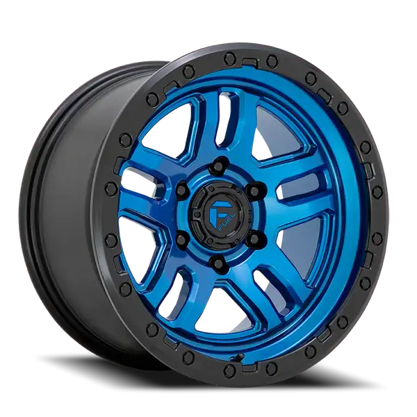 Aluminum Wheels 17X9 AMMO D790 5 On 127 Blue W/Black Lip 71.5 Bore -12 Offset Fuel Off Road Wheels - D79017907545