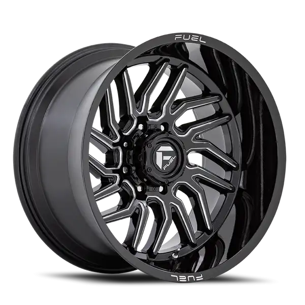 Aluminum Wheels 24X12 Hurricane D807 8 On 170 Gloss Black Milled 125.1 Bore -44 Offset Fuel Off Road Wheels - D80724201747