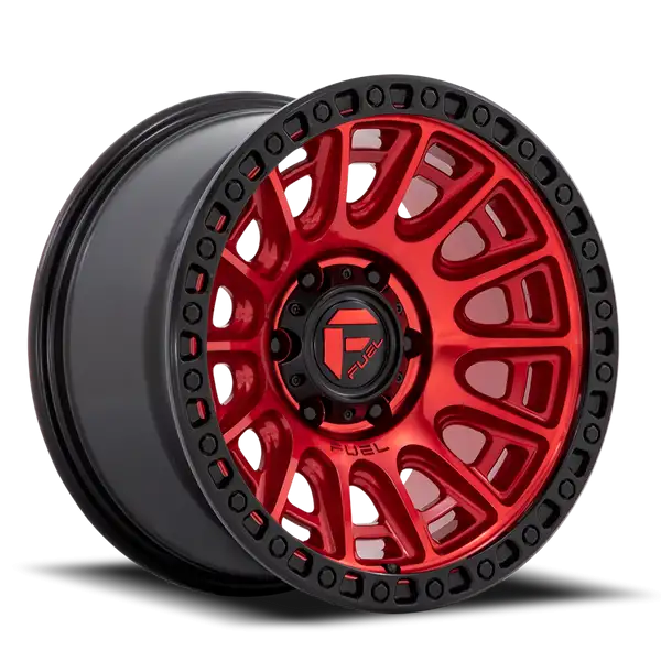 Aluminum Wheels 17X8.5 Cycle D834 6 On 114.3 Candy Red/Black Ring 66.06 Bore 34 Offset Fuel Off Road Wheels - D83417858760