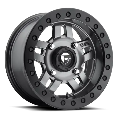 Aluminum Wheels 15X7 Anza UTV D918 4 On 136 Matt Anthracite Gray Beadlock 110.2 Bore 13 Offset 5 Spoke Fuel Off Road Wheels - D9181570A643