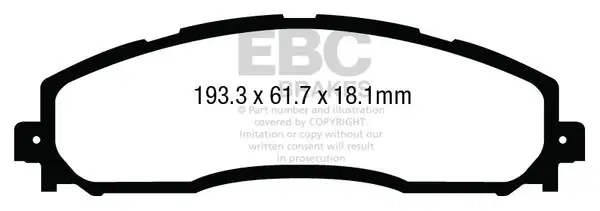 EBC 6000 Series Greenstuff Truck/SUV Brakes Disc Pads (DP63016)