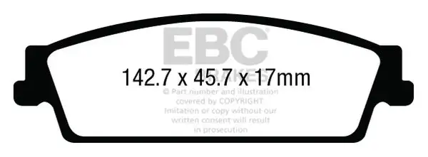 EBC Yellowstuff Street And Track Brake Pads (DP43022R)