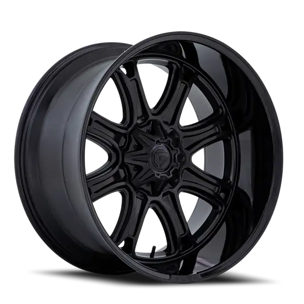 Aluminum Wheels 24X12 Darkstar FC853MB 8 On 170 Matte Black/Gloss Black Lip 125.1 Bore -44 Offset Fuel Off Road Wheels - FC853MB24128744N