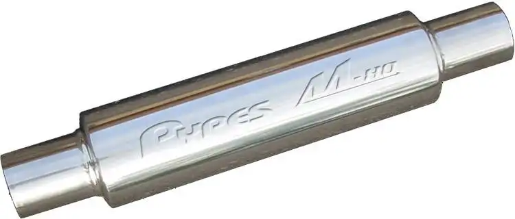 M-80 Series Muffler 3 in Round 14 in L Hardware Not Incl Polished