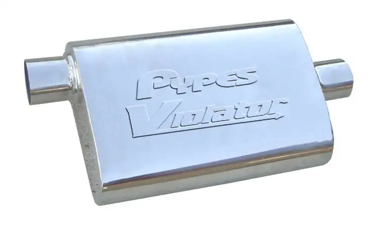 Violator Series Muffler 14 in 2.5 in Offset/Center Hardware Not Incl Natural