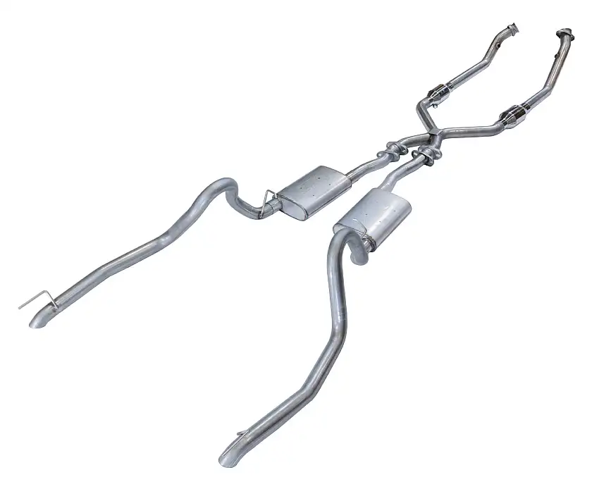 1998-2004 Mustang V6 Dual Turndown Tips With Catalytic Converters Exhaust Kit