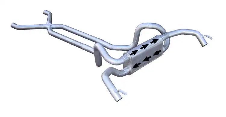 1967-1974 2.5 Inch F/X-Body Crossflow Crossmember Back Exhaust System