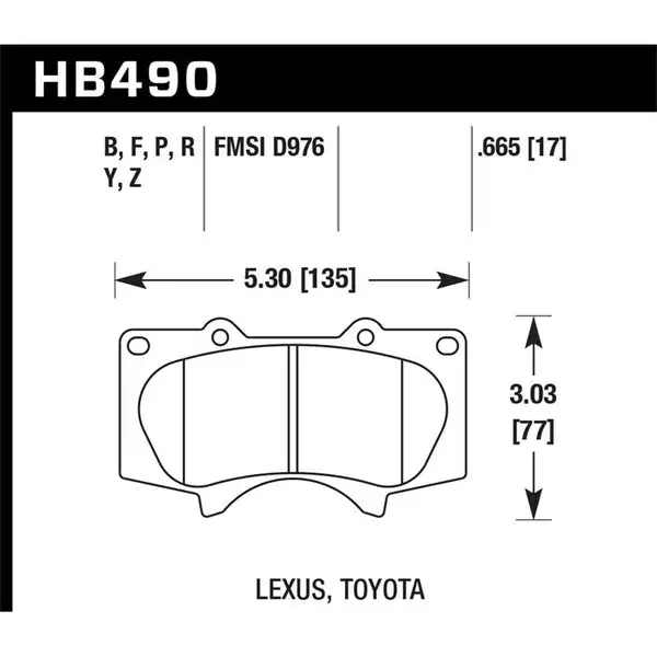 Hawk Performance Super Duty Brake Pads (HB490P.665)