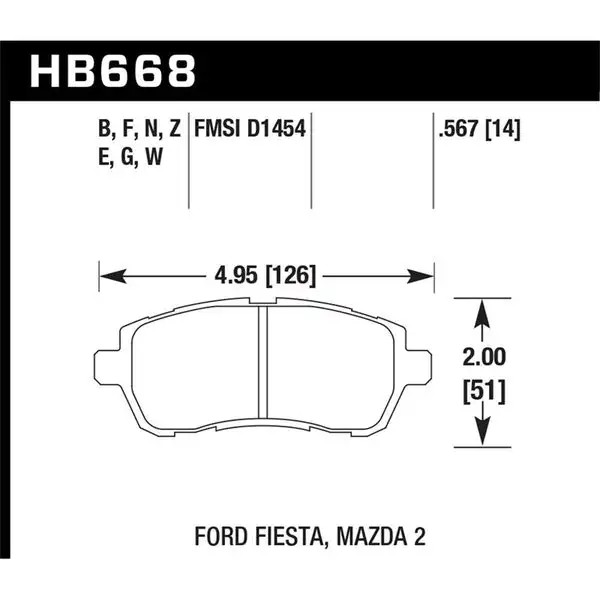 Hawk Performance Blue 9012 Brake Pads (HB668E.567)