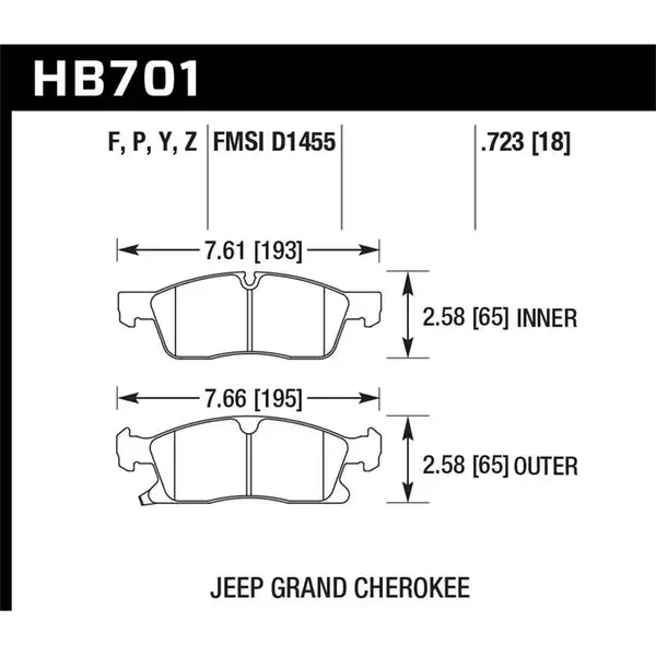 Hawk Performance Performance Ceramic Brake Pads (HB701Z.723)