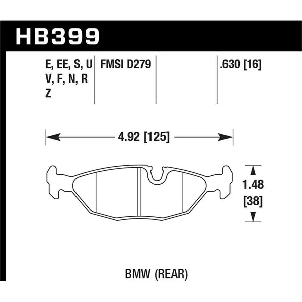 Hawk Performance Blue 9012 Brake Pads (HB399E.630)