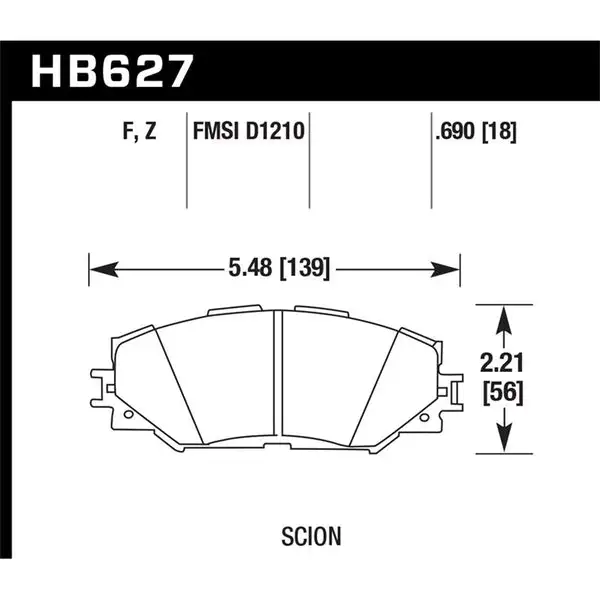Hawk Performance Performance Ceramic Brake Pads (HB627Z.690)
