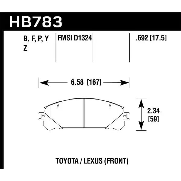 Hawk Performance LTS Brake Pads (HB783Y.692)