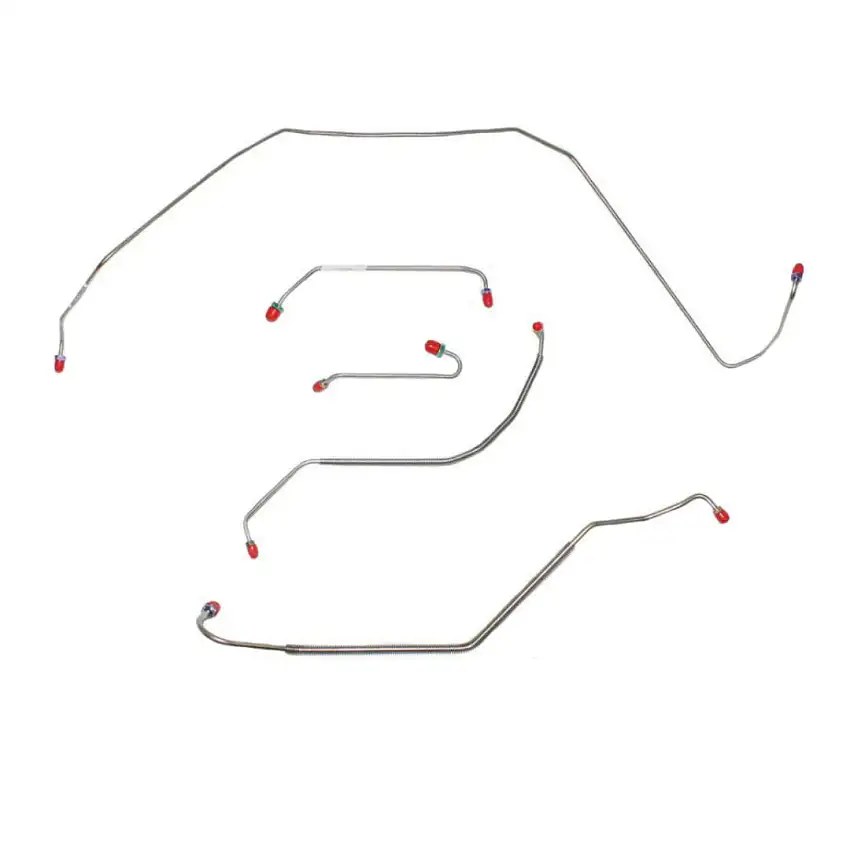 1967 Buick Skylark Front Brake Line Kit Power Drum Brakes Stainless - AKT6722SS