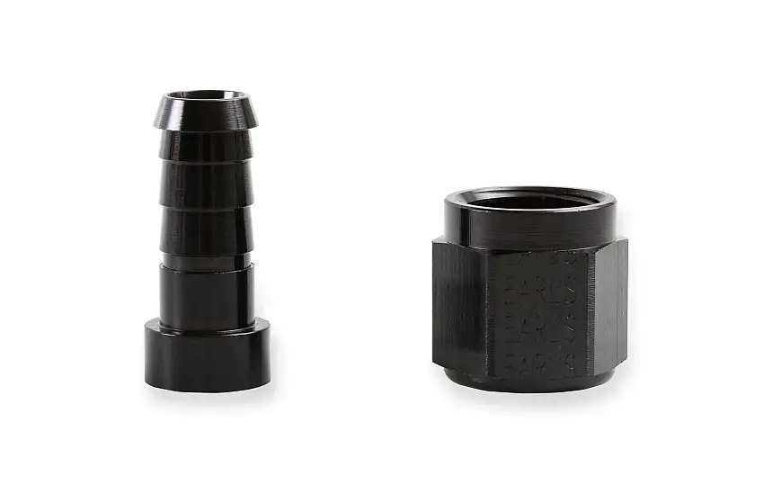 Earls Auto-Crimp Hose End - Straight - Size -12 - Black - AT700112ERL