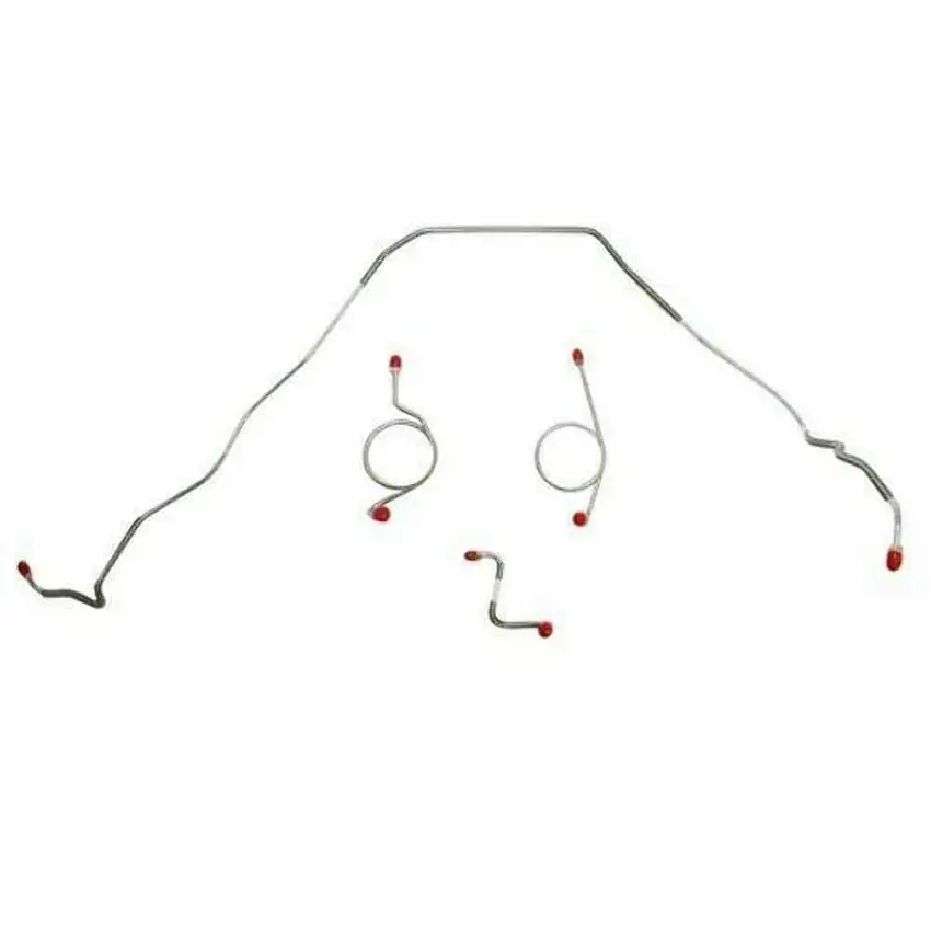 1967-68 Chevrolet Bel Air Front Brake Line Kit Power Drum Brakes - BKT6702OM