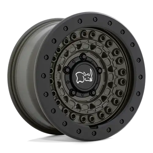 BARRICADE 17X8.5 6X5.5 112 OD-GRN-BLK +0 - 1785BCD006140N12 - Black Rhino Wheels