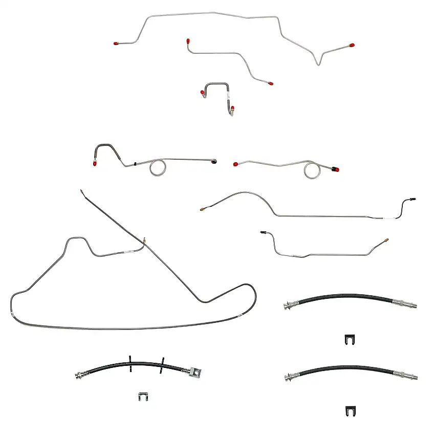 1967 Dodge Coronet Brake Line & Hose Kit - BLH101OM
