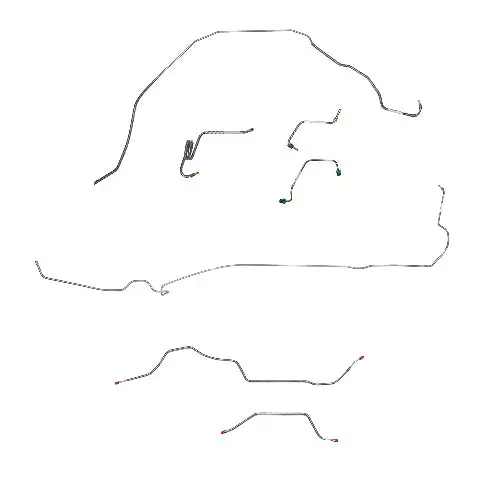 Pontiac Complete Brake Line Kit; Fine Lines-CBK0498SS
