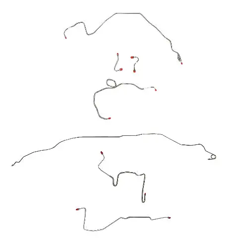 Pontiac Complete Brake Line Kit; Fine Lines-CBK0505SS