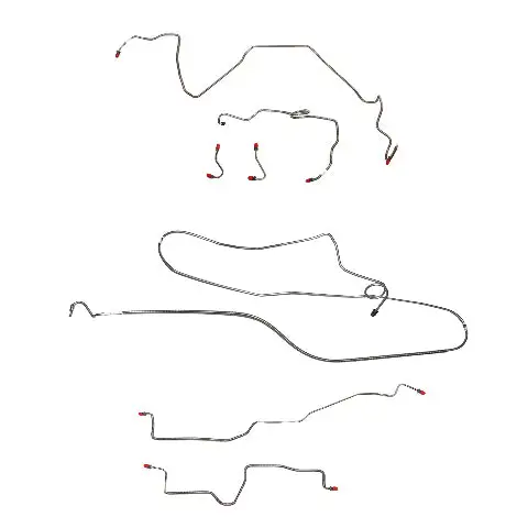 Pontiac Complete Brake Line Kit; Fine Lines-CBK0507SS