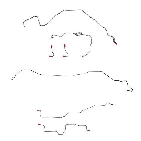 Pontiac Complete Brake Line Kit; Fine Lines-CBK0508SS