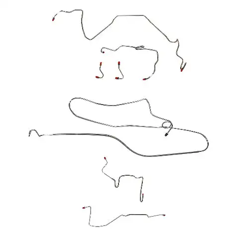 Pontiac Complete Brake Line Kit; Fine Lines-CBK0509SS