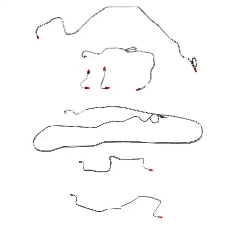 Pontiac Complete Brake Line Kit; Fine Lines-CBK0515SS